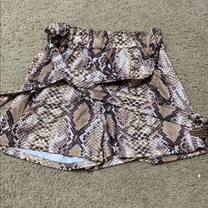 Snake skin shorts